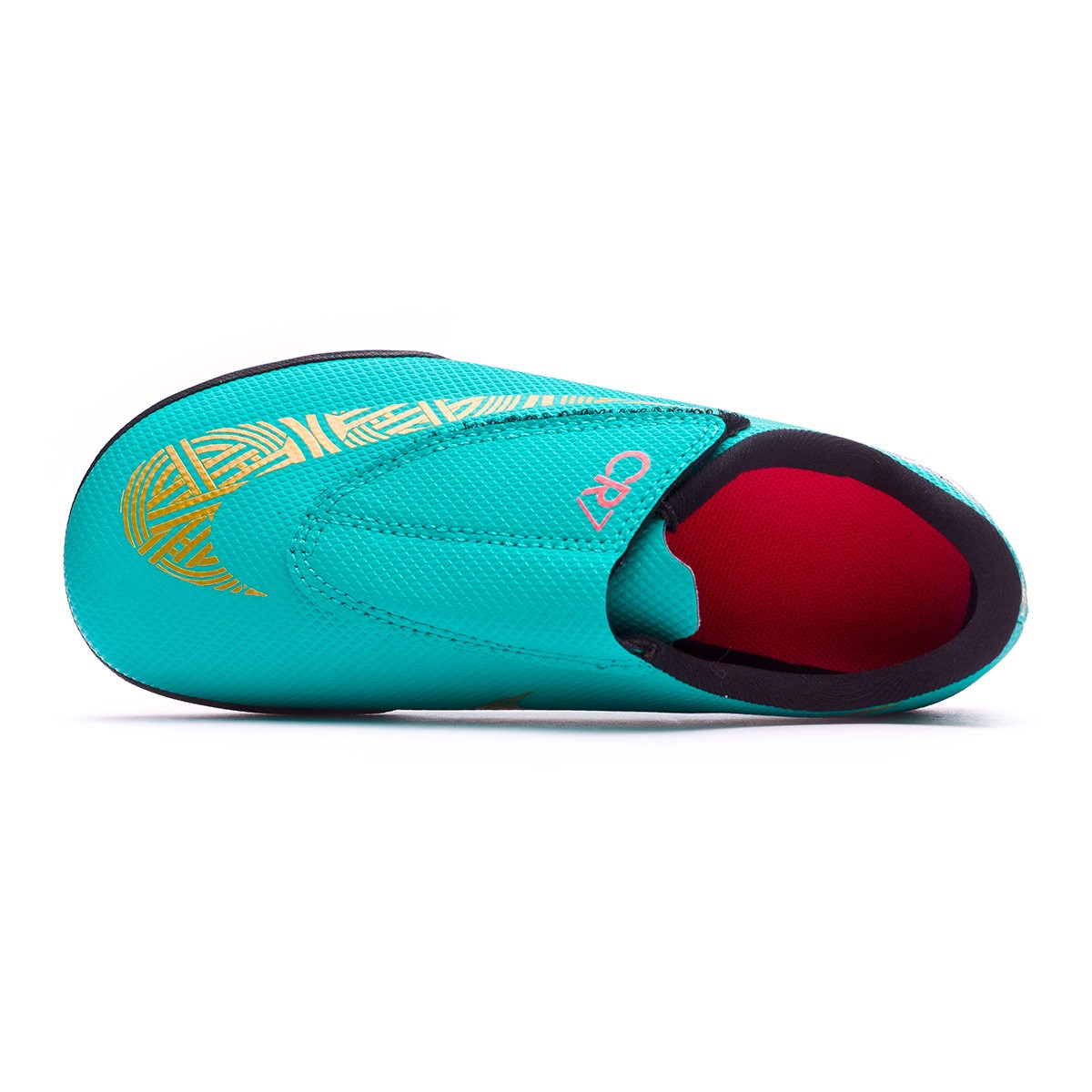 Zapatilla Mercurial VaporX XII Club PS Velcro CR7 IC Niño Clear jade Metallic vivid gold Black Zapatilla Mercurial VaporX XII Club PS Velcro CR7 IC Niño Clear jade Metallic vivid gold Black
