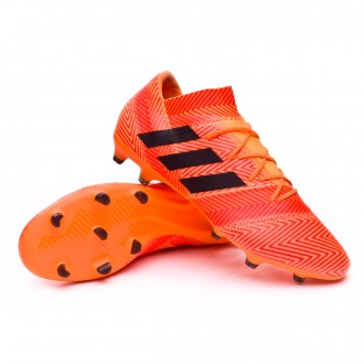 Chuteira  adidas Nemeziz 18.2 FG Zest-Black-Solar red