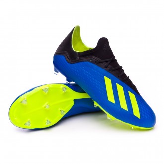 Chuteira  adidas X 18.2 FG Foot blue-Solar yellow-Black
