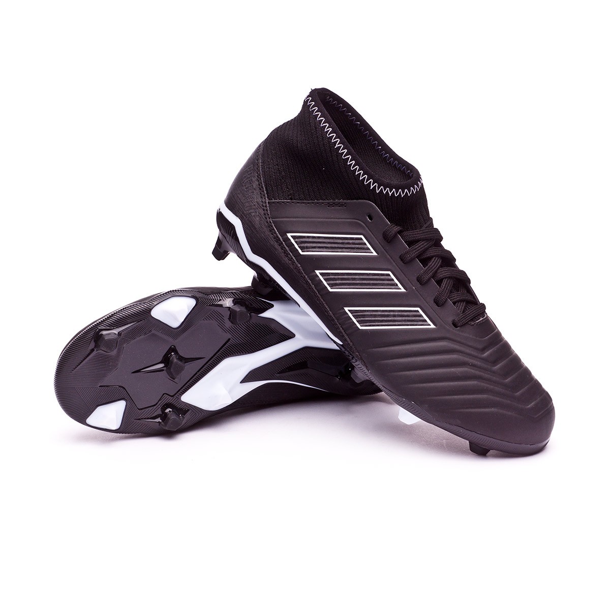 Football Boots Adidas Kids Predator 18 3 Fg Core Black White