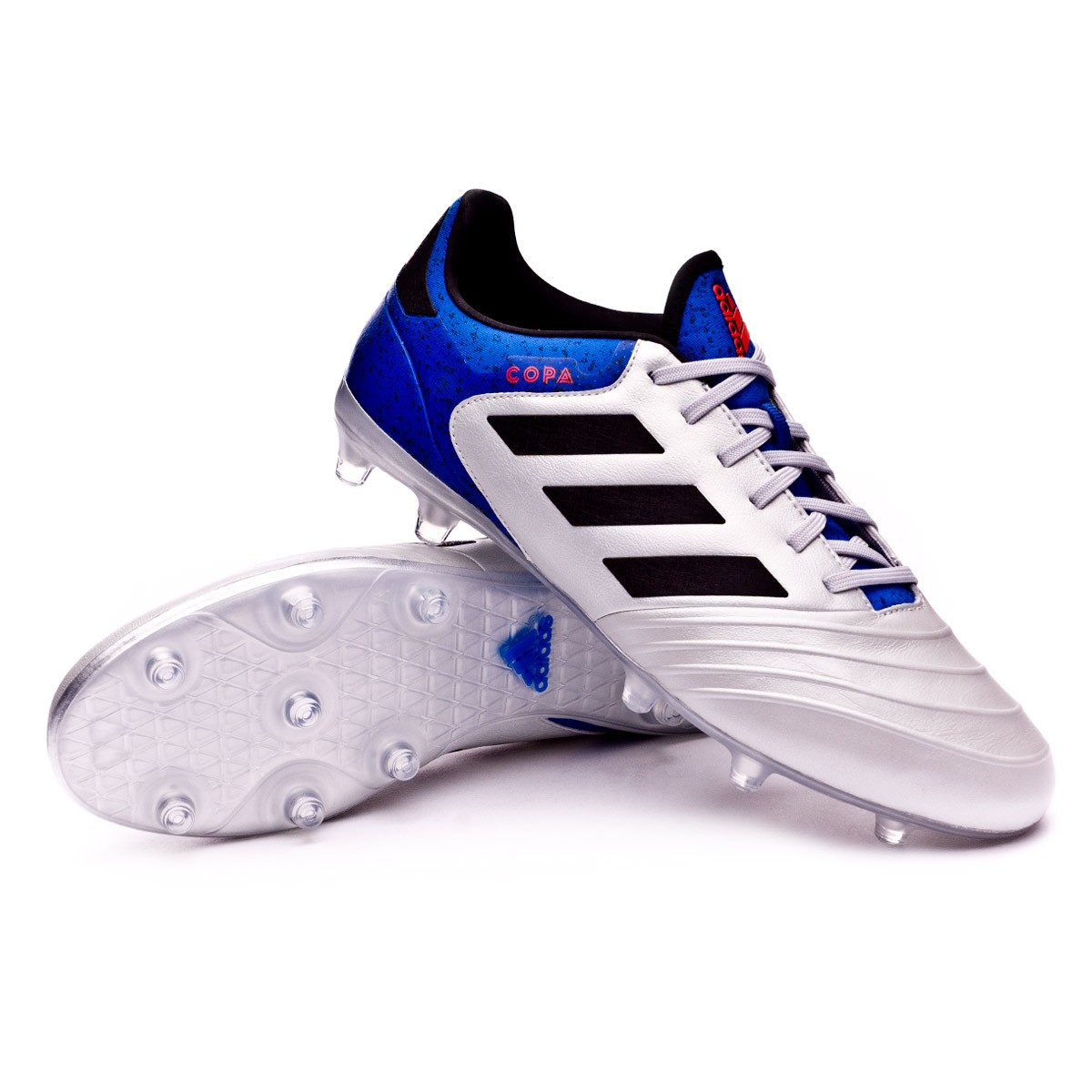 Scarpe adidas Copa 18.2 FG Silver metallic-Core black-Football blue -  Negozio di calcio Fútbol Emotion