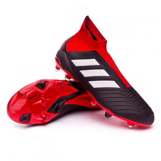 predator boots black and red