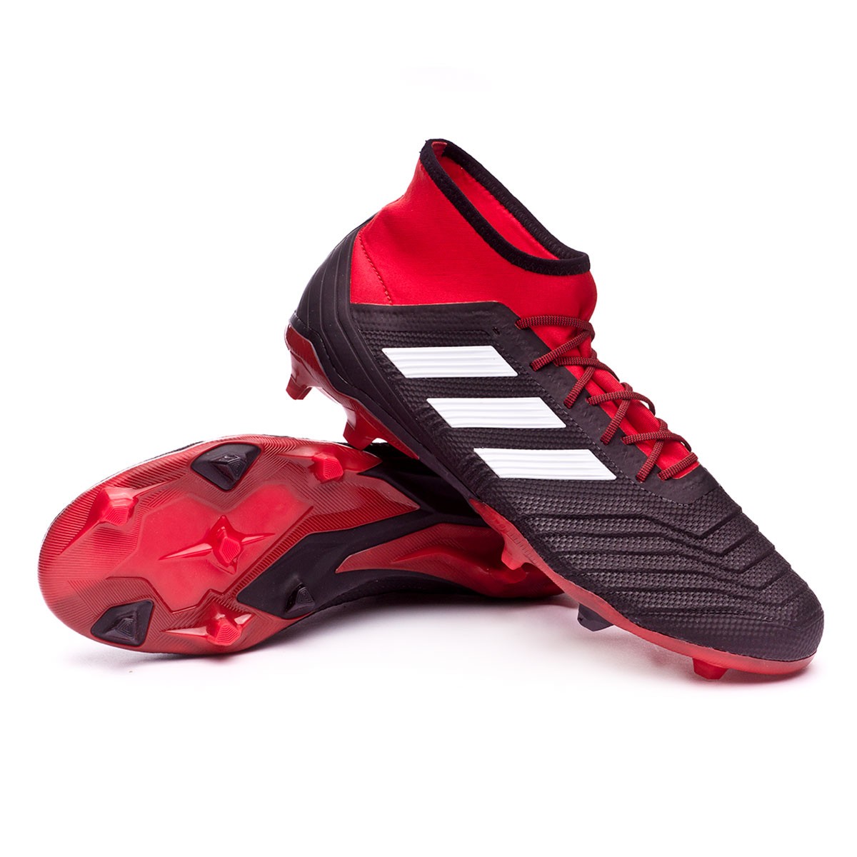Football Boots adidas Predator 18.2 FG Core black-White-Red - Football  store Fútbol Emotion