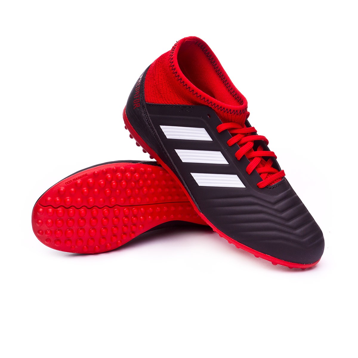 Zapatilla adidas Predator Tango 18.3 Turf Niño Core black-White-Red -  Tienda de fútbol Fútbol Emotion