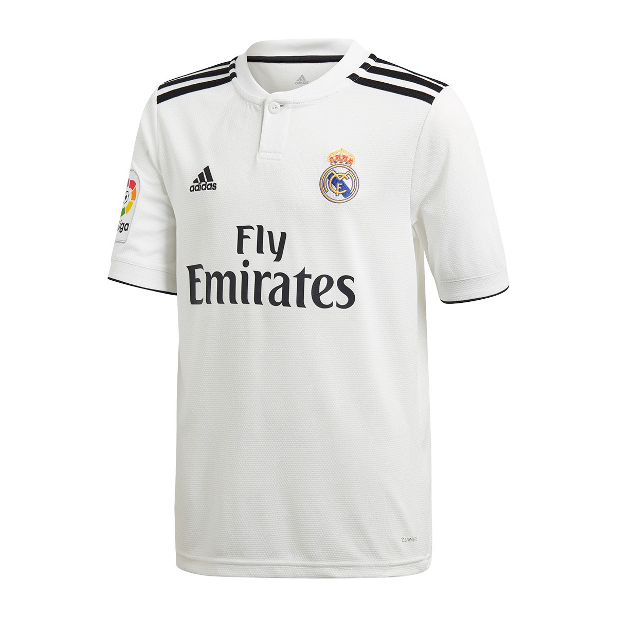 Completo adidas Real Madrid Home 2018-2019 Junior White-black - Negozio di  calcio Fútbol Emotion