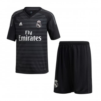 Conjunto  adidas Real Madrid Equipamento Principal Guarda-Redes 2018-2019 Crianças Black-Carbon