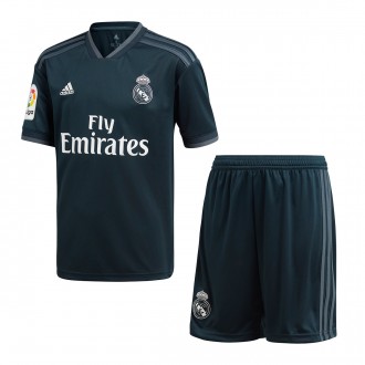 Conjunto  adidas Real Madrid Equipamento Secundário 2018-2019 Crianças Tech onix-Bold onix-White