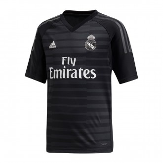 Camisola  adidas Real Madrid Guarda-Redes Equipamento Principal 2018-2019 Crianças Black-Carbon