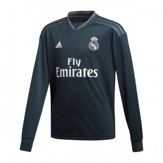 Camisola  adidas Real Madrid Equipamento Secundário LS 2018-2019 Crianças Tech onix-Bold onix-White