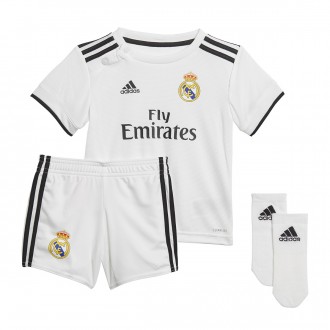 Conjunto  adidas Bebé Real Madrid Equipamento Principal 2018-2019 White-black