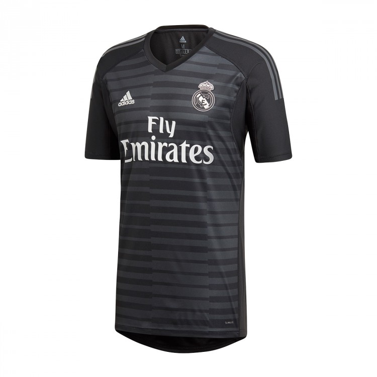 Camiseta adidas Real Madrid Portero Primera Equipación 2018-2019 Black-Carbon - Tienda de fútbol ...