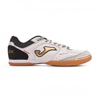 Sapatilha de Futsal Joma Top Flex Exclusiva White-Gold-Black