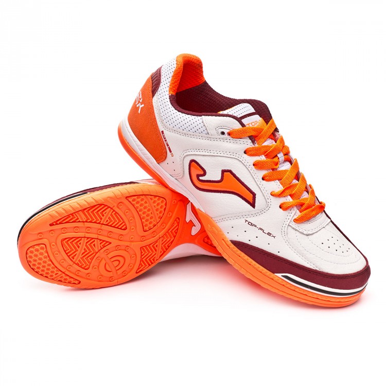 Futsal Boot Joma Top Flex White-Orange 