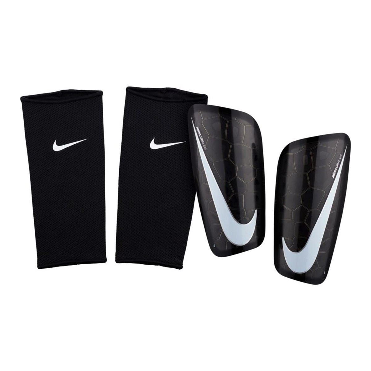 Shinpads Nike Mercurial Lite Black-White - Football store Fútbol Emotion