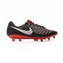 Tiempo Legend VII Elite AG-Pro Black-Metallic silver-Light crimson