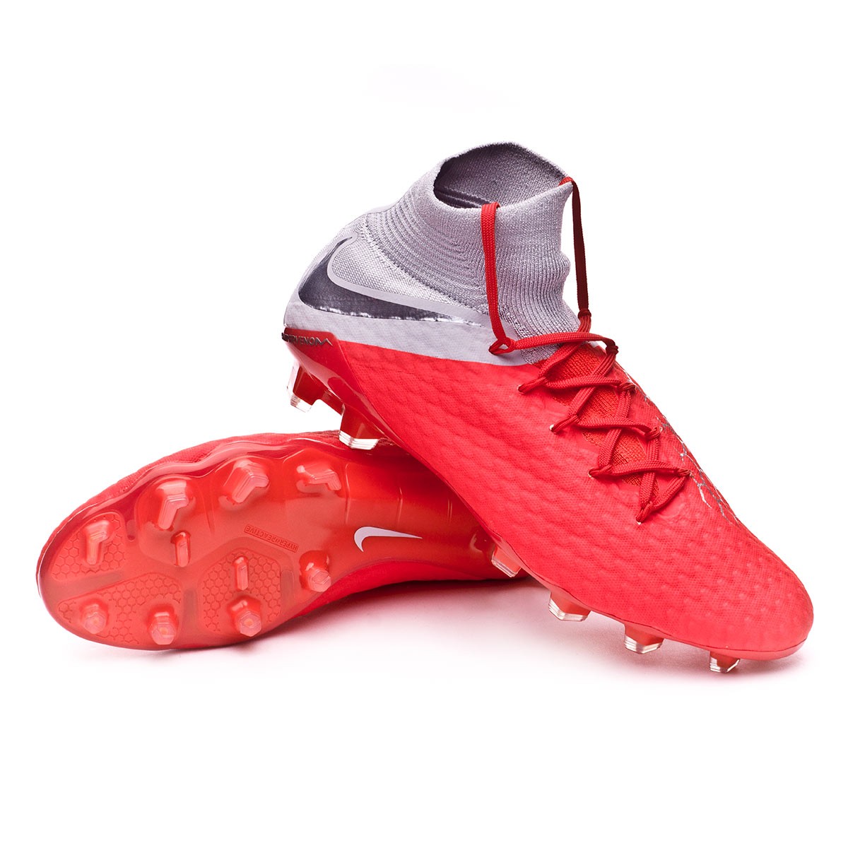 Football Boots Nike Hypervenom Phantom III Pro DF FG Light crimson-Metallic  dark grey-Wolf grey - Football store Fútbol Emotion