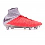 Hypervenom Phantom III Elite DF Anti-Clog SG-Pro Light crimson-Metallic dark grey-Wolf grey