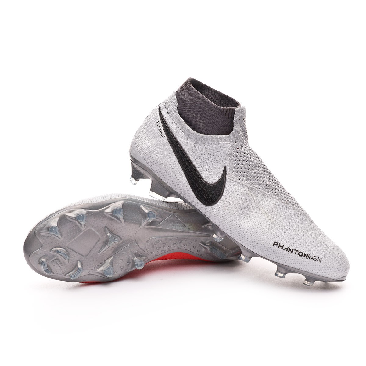 Football Boots Nike Phantom Vision Elite DF FG Pure platinum-Black-Light  crimson-Dark grey - Football store Fútbol Emotion