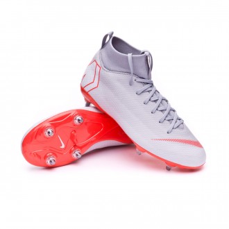 Chuteira  Nike Mercurial Superfly VI Academy SG-Pro Crianças Wolf grey-Light crimson-Pure platinum