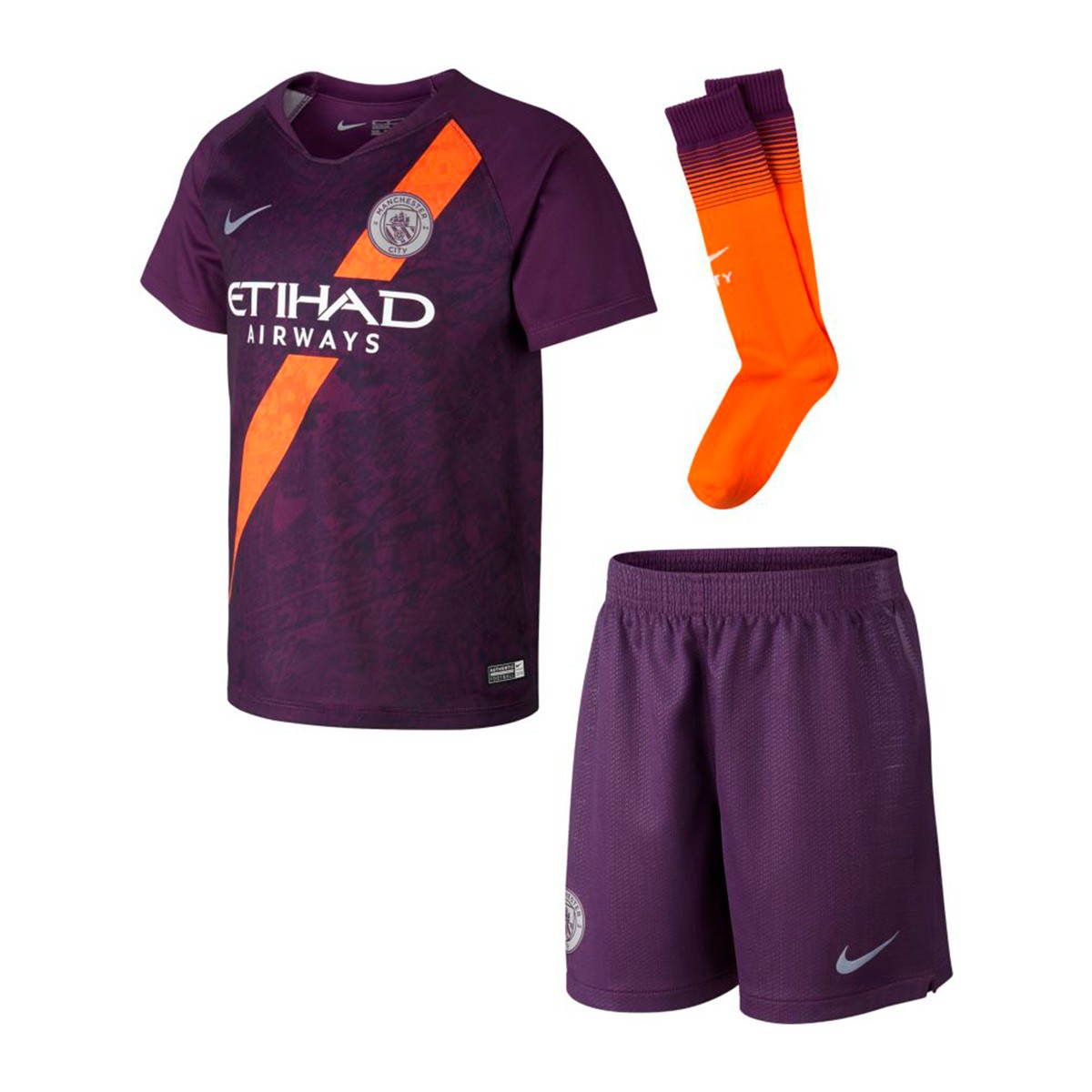 Conjunto Nike Manchester City FC Tercera Equipación 2018-2019 Niño Night purple - Fútbol Emotion