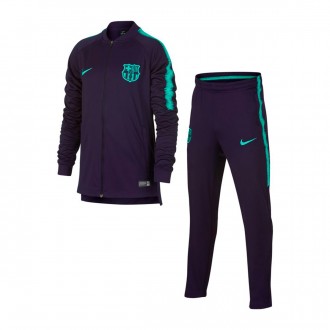 Fato de treino  Nike Dry FC Barcelona Squad 2018-2019 Niño Purple dynasty-Hyper turquoise