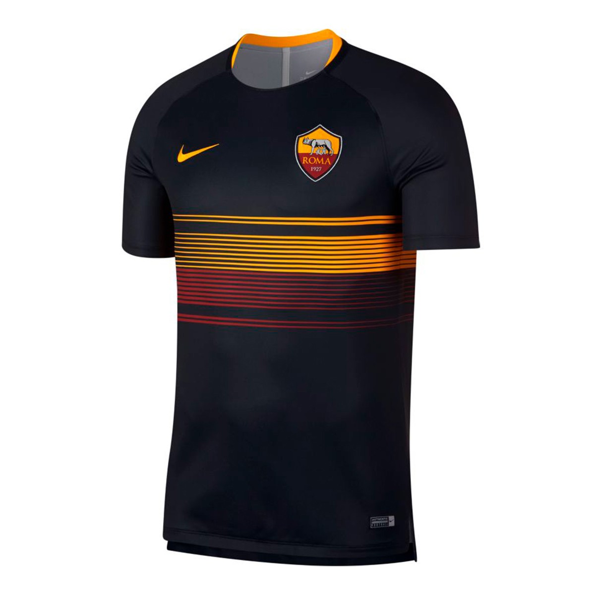 Playera Nike AS Roma Squad 20182019 BlackUniversity gold Tienda de