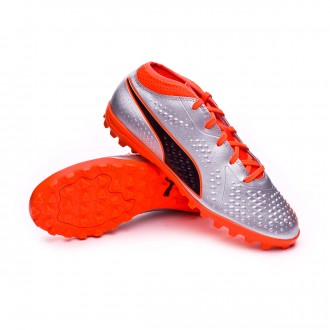 Sapatilhas  Puma One 4 Turf Crianças Puma silver-Shocking orange-Puma black