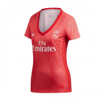 Camisola  adidas Real Madrid Tercera Equipación 2018-2019 Mujer JSY Real coral-Vivid red
