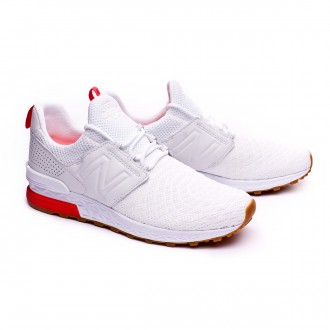 Sapatilha  New Balance MS574 Branco-Vermelho