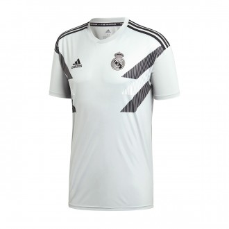 Camisola  adidas Real Madrid Prematch Equipamento Principal 2018-2019 Crianças Stone-Black