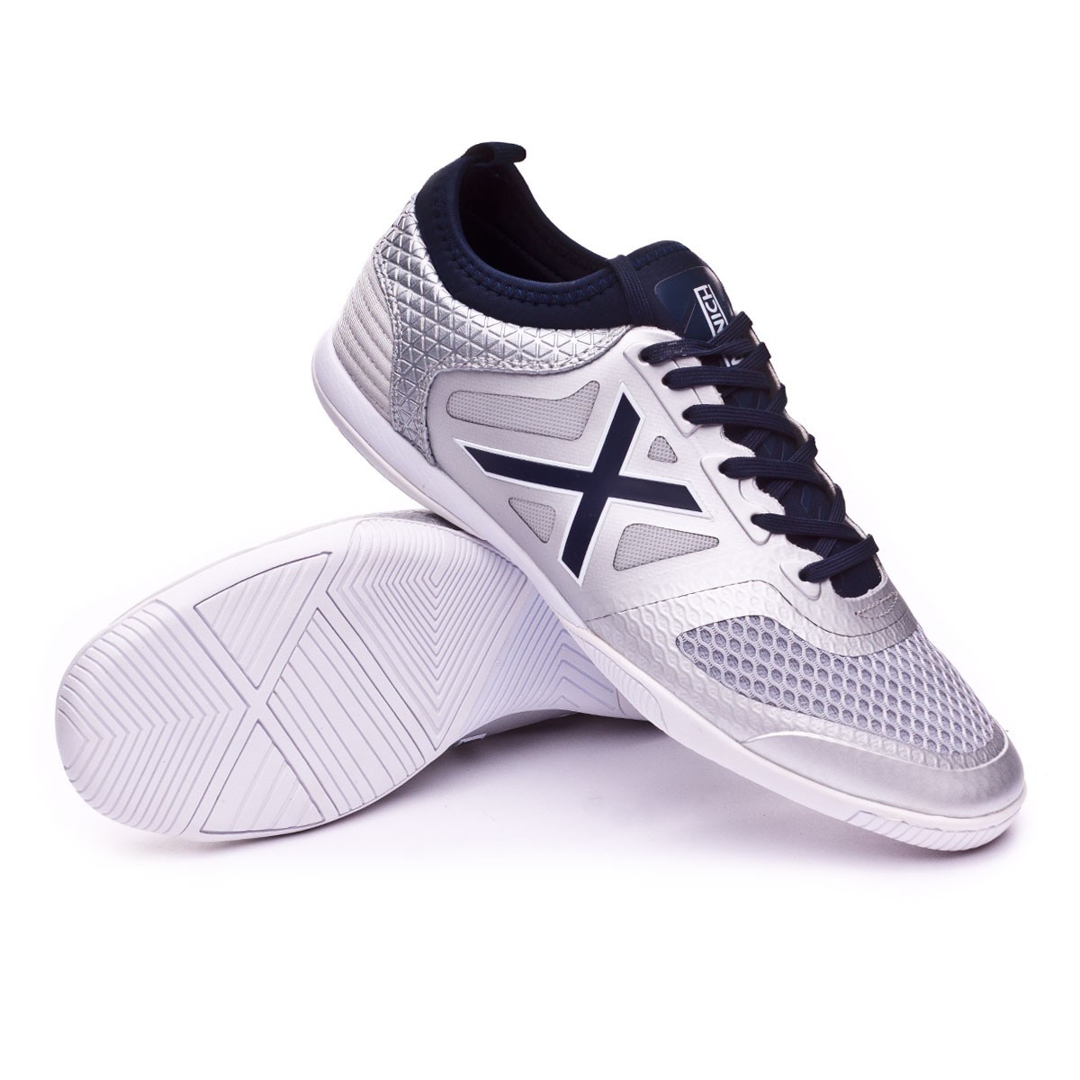 Futsal Boot Munich Tiga Indoor Silver - Football store Fútbol Emotion