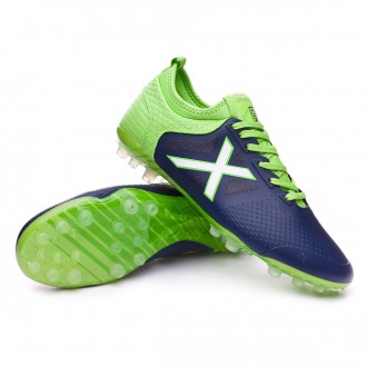 Chuteira  Munich Tiga Azul Marinho-Verde flúor