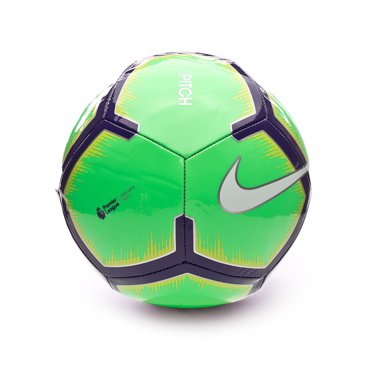 yellow and purple premier league ball