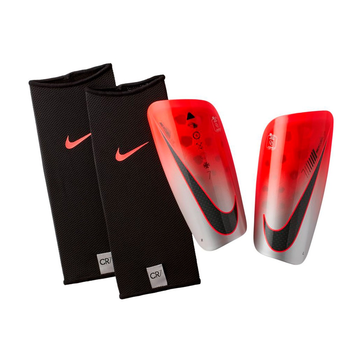 Espinillera Nike CR7 Mercurial Lite Flash crimson-Silver-Black - Tienda de  fútbol Fútbol Emotion