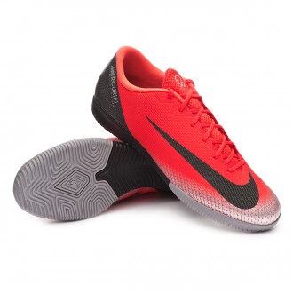 Sapatilha de Futsal  Nike Mercurial VaporX XII Academy CR7 IC Bright crimson-Black-Chrome-Dark grey