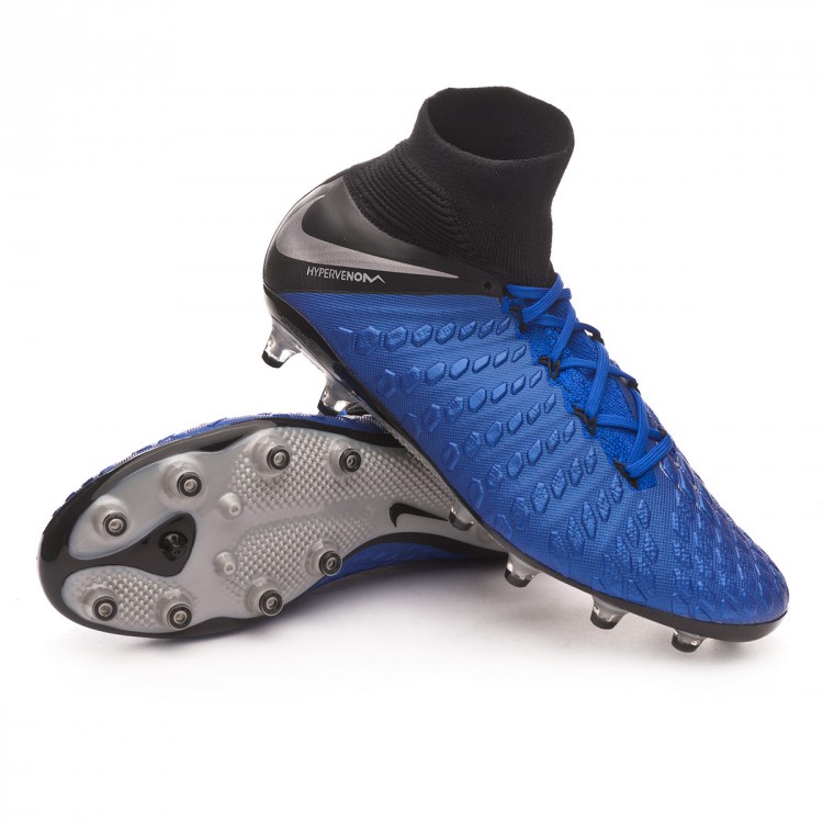 Football Boots Nike Hypervenom Phantom III Elite DF AG-Pro Racer  blue-Metallic silver-Black-Volt - Football store Fútbol Emotion