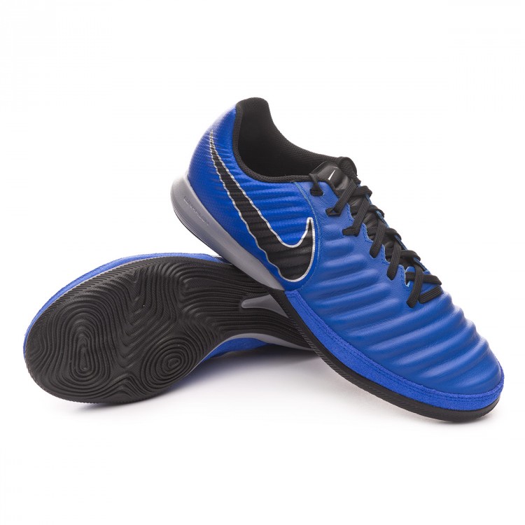 Futsal Boot Nike Tiempo Lunar LegendX VII Pro IC Racer blue-Black-Metallic  silver - Football store Fútbol Emotion