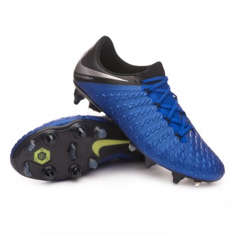 Chuteira  Nike Hypervenom Phantom III Elite Anti-Clog SG-Pro Racer blue-Metallic silver-Black-Volt