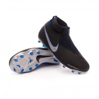 Chuteira  Nike Phantom Vision Elite DF FG/MG Niño Black-Metallic silver-Racer blue