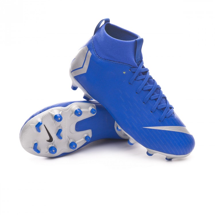 nike mercurial blue and silver