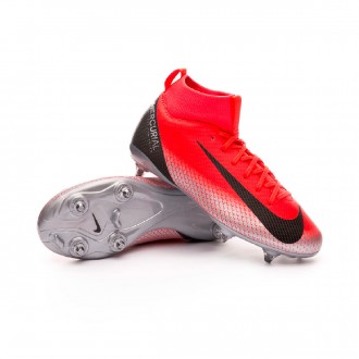 Chuteira  Nike Mercurial Superfly VI Academy CR7 SG-Pro Crianças Bright crimson-Black-Chrome-Dark grey