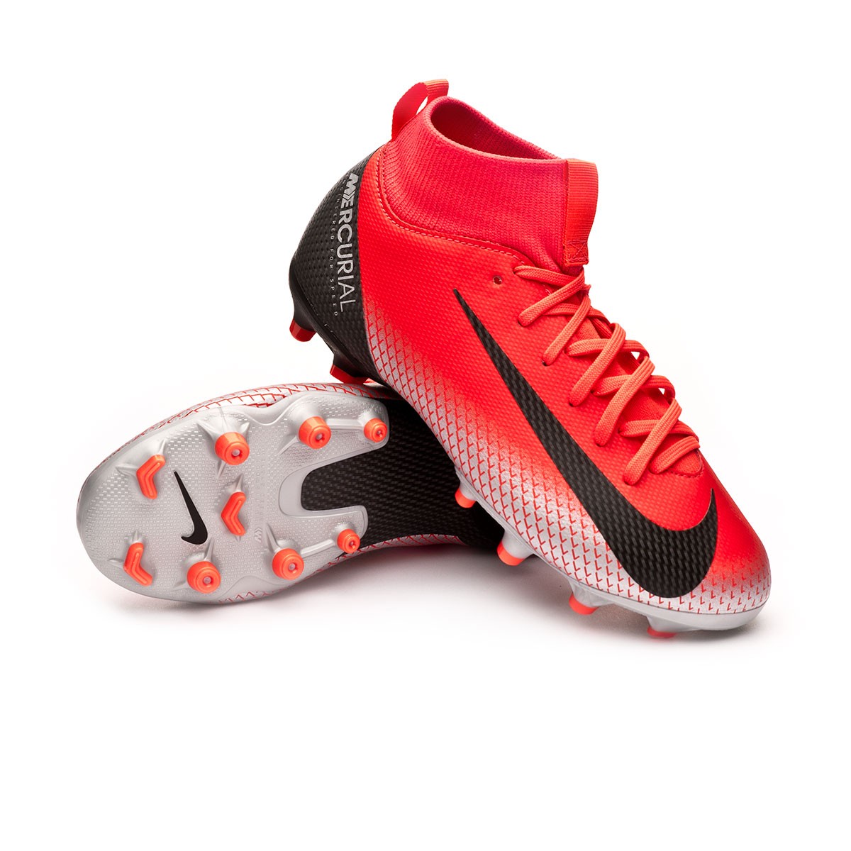 Zapatos de fútbol Nike Mercurial Superfly VI Academy CR7 MG Niño Bright  crimson-Black-Chrome-Dark grey - Tienda de fútbol Fútbol Emotion