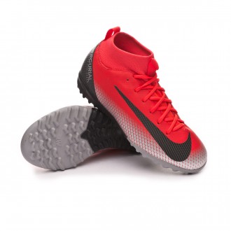 Sapatilhas  Nike Mercurial SuperflyXVI Academy CR7 Turf Crianças Bright crimson-Black-Chrome-Dark grey
