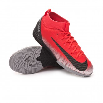 Sapatilha de Futsal  Nike Mercurial SuperflyX VI Academy CR7 IC Niño Bright crimson-Black-Chrome-Dark grey