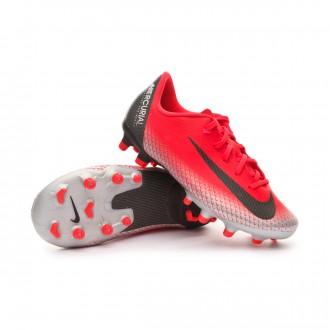 Chuteira  Nike Mercurial Vapor XII Academy MG Crianças Bright crimson-Black-Chrome-Dark grey
