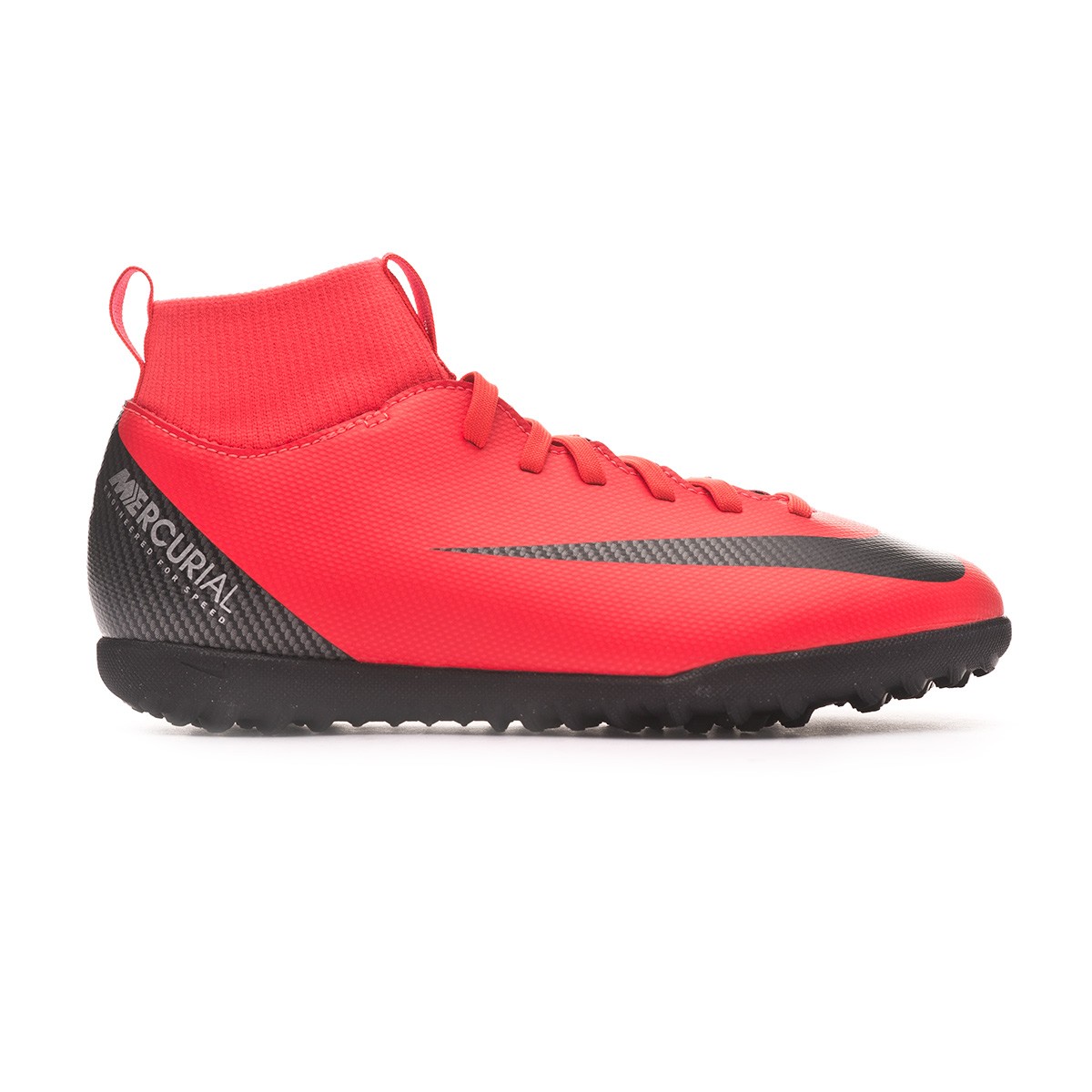 Zapatilla Nike Mercurial SuperflyX VI Club CR7 Turf Niño Bright  crimson-Black-Chrome - Tienda de fútbol Fútbol Emotion
