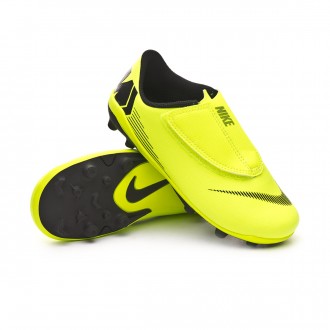 Chuteira  Nike Mercurial Vapor XII Club Velcro MG Niño Volt-Black