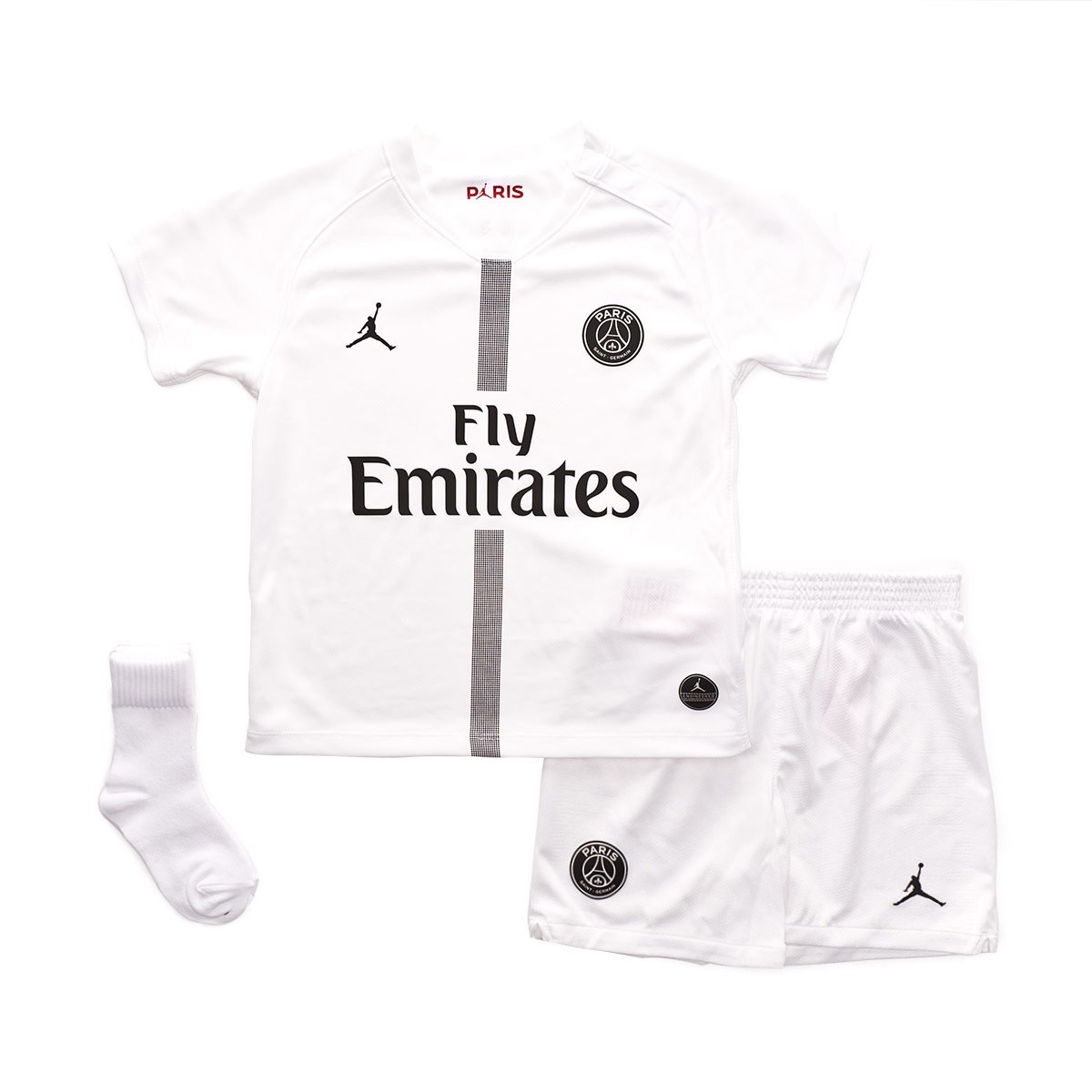 Conjunto Nike Paris Saint-Germain Tercera Equipación 2018-2019 White-Black  - Tienda de fútbol Fútbol Emotion