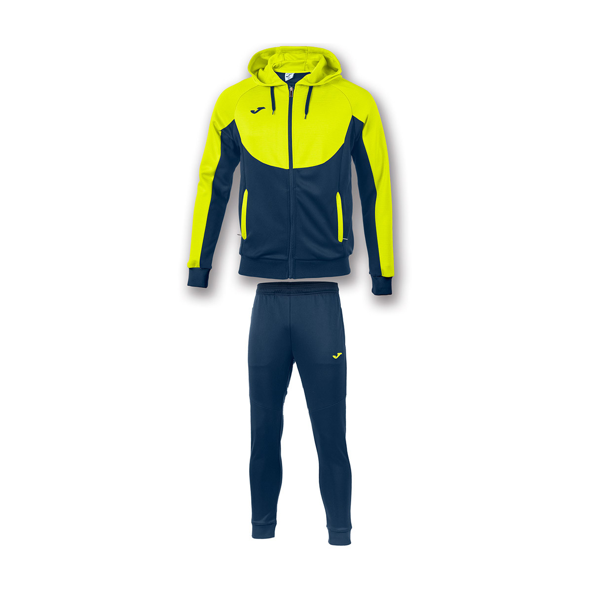 Tuta Joma Cappuccio Essential Azzurro Marino-Amarillo fluor - Fútbol Emotion
