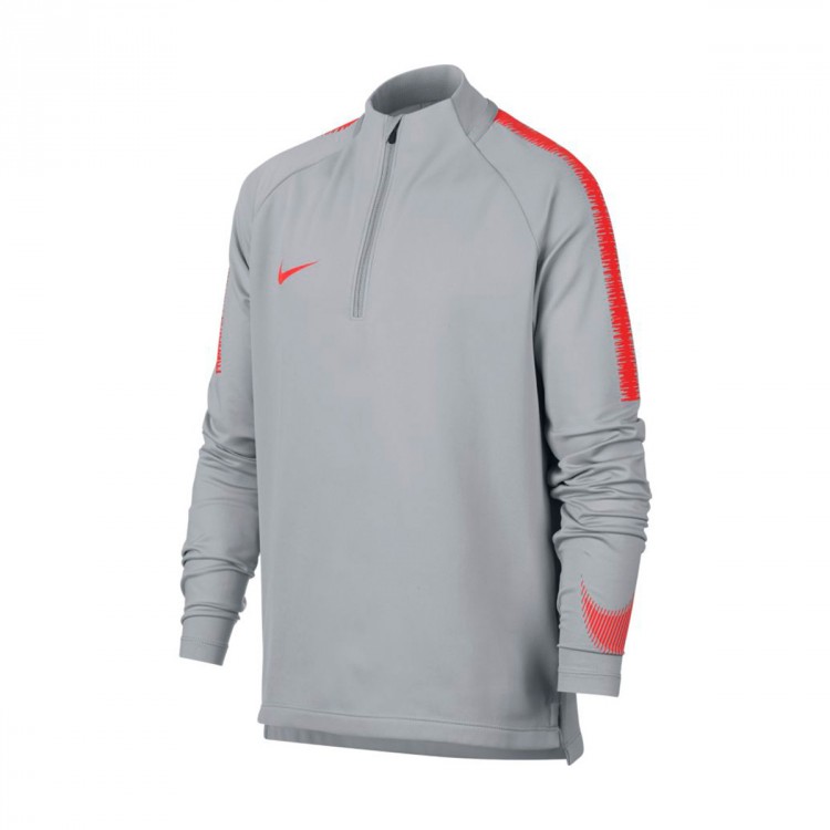 Sweatshirt Nike Kids Dry Squad Wolf grey-Light crimson - Football store  Fútbol Emotion